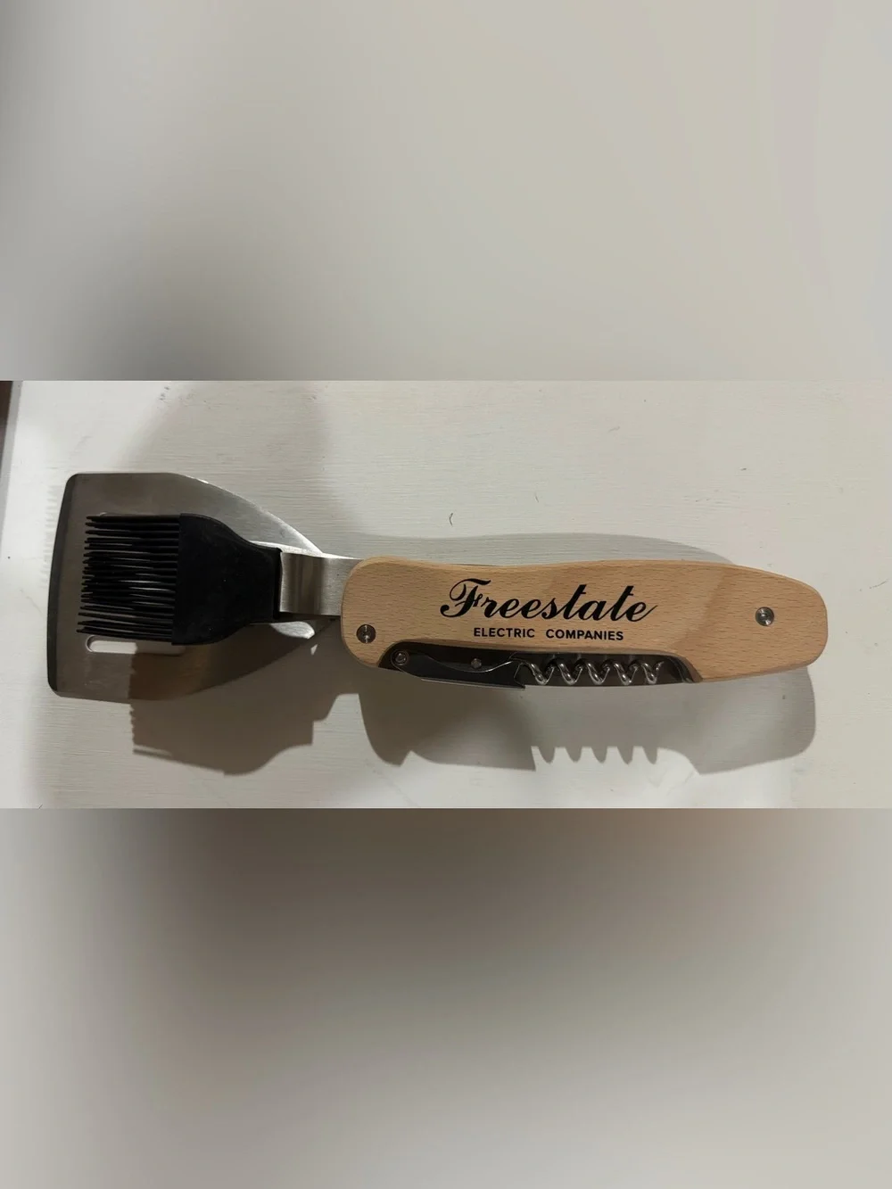 Branded Wooden Multi-Tool - Natural Wood for Cooking and Grilling